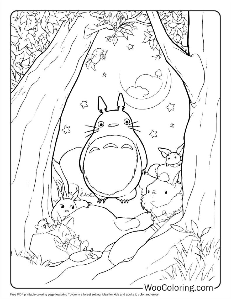 100  Totoro coloring pages  Free PDF To Print  - 99