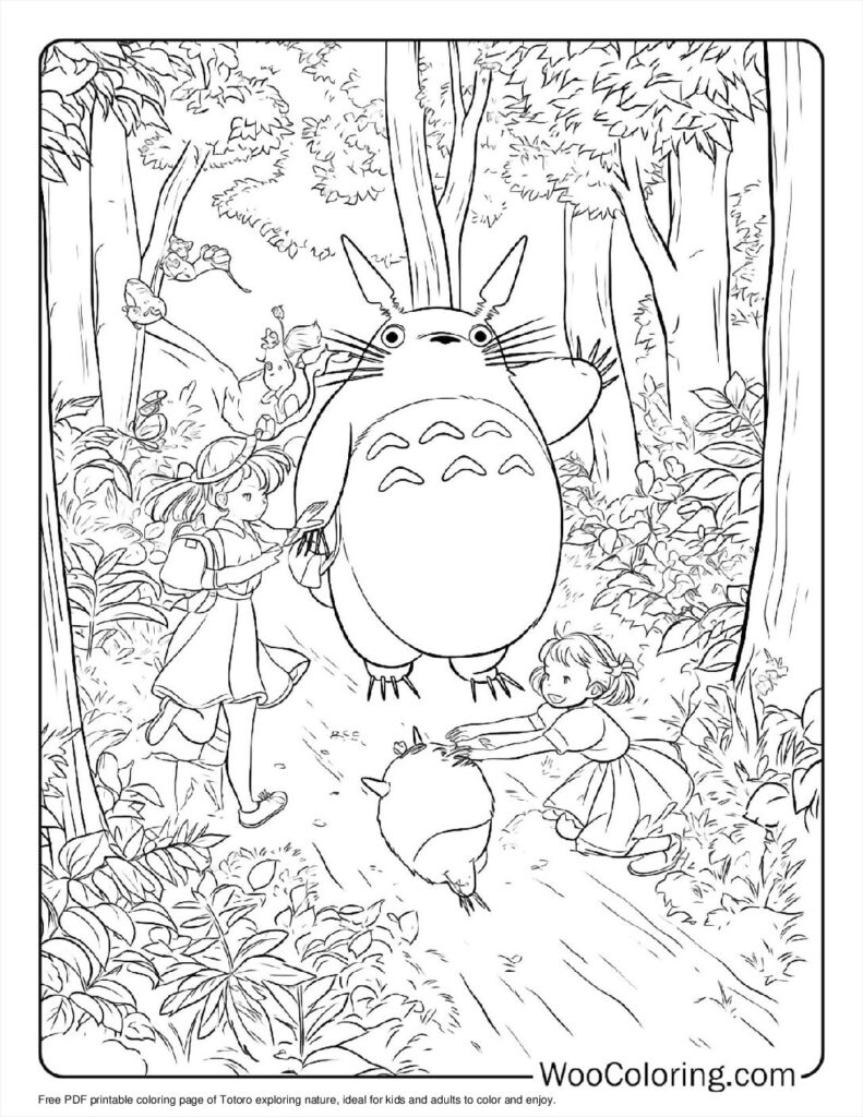 100  Totoro coloring pages  Free PDF To Print  - 57