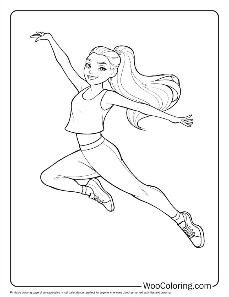 100  Dancing coloring pages  Free PDF To Print  - 86
