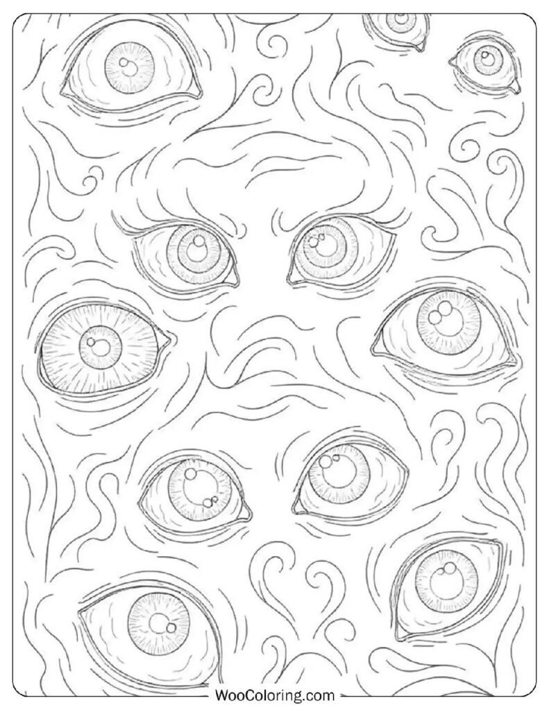 Eyes in the Dark coloring page