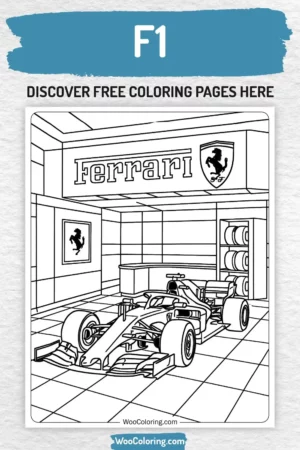 F1 coloring pages designs for boys