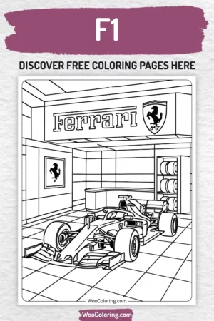 F1 coloring pages designs for kids
