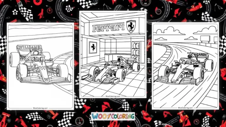 F1 Coloring Pages Design Image