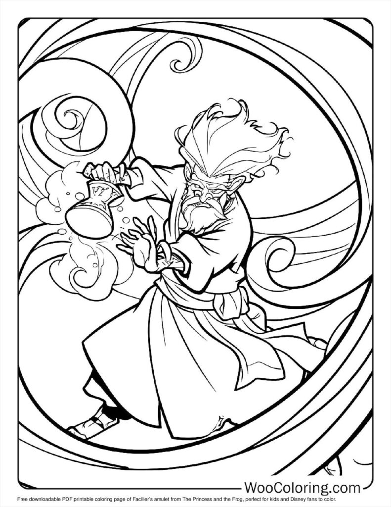 Facilier’s amulet Coloring In For Kids