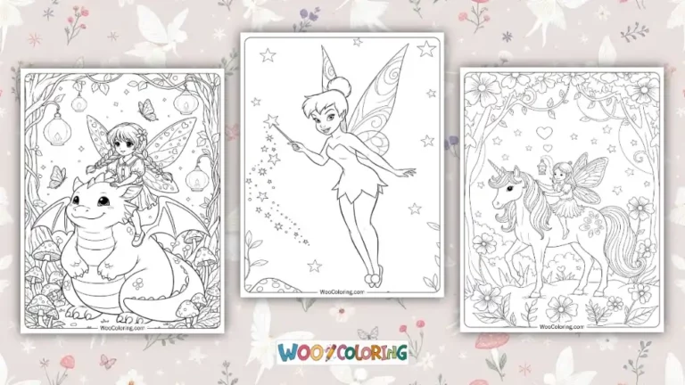 Fairy Coloring Pages Design Image