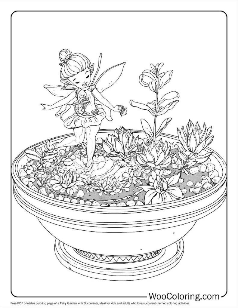 100  Succulent coloring pages  Free PDF To Print  - 51