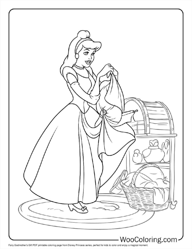 Fairy Godmother's Gift To Color