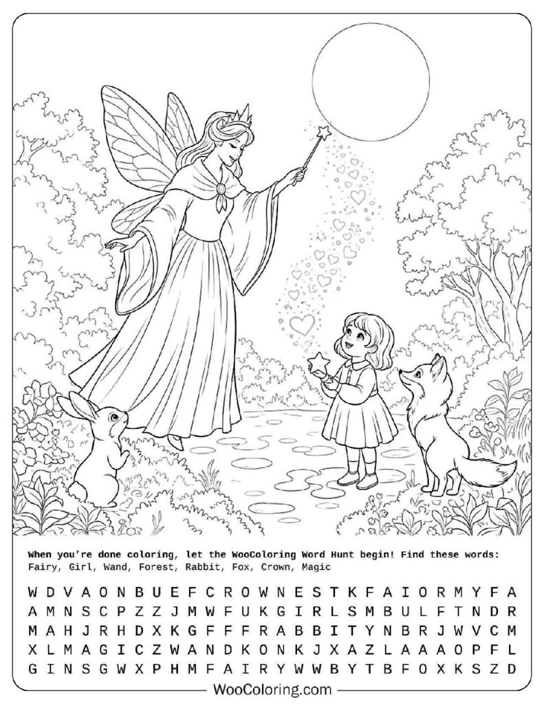 Fairy Tale Coloring Page