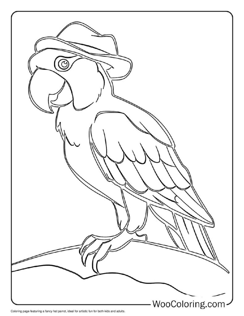 100  Parrot coloring pages  Free PDF To Print  - 16