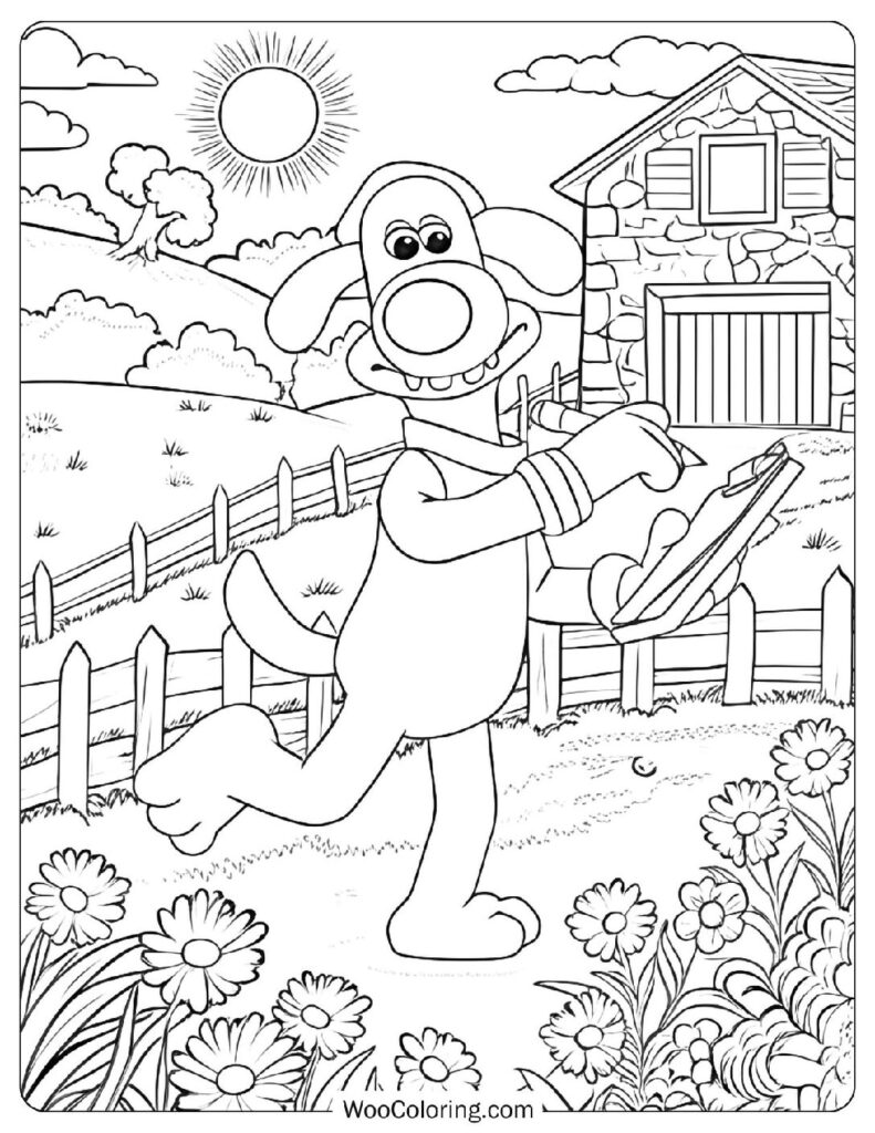 Bitzer the Loyal Farm Dog Helping Out on the Field in Shaun the Sheep