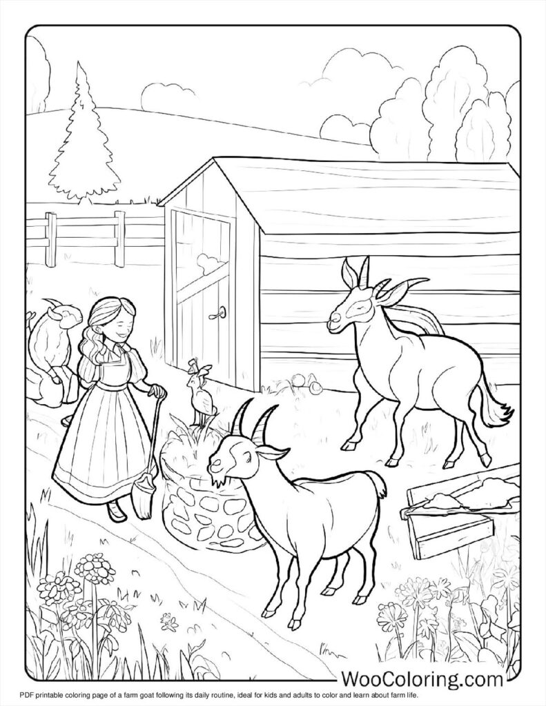 100  Goat coloring pages  Free PDF To Print  - 26