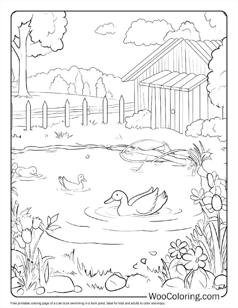 100  Duck coloring pages  Free PDF To Print  - 52