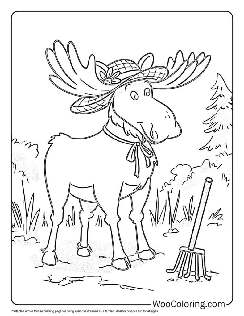 100  Moose coloring pages  Free PDF To Print  - 69