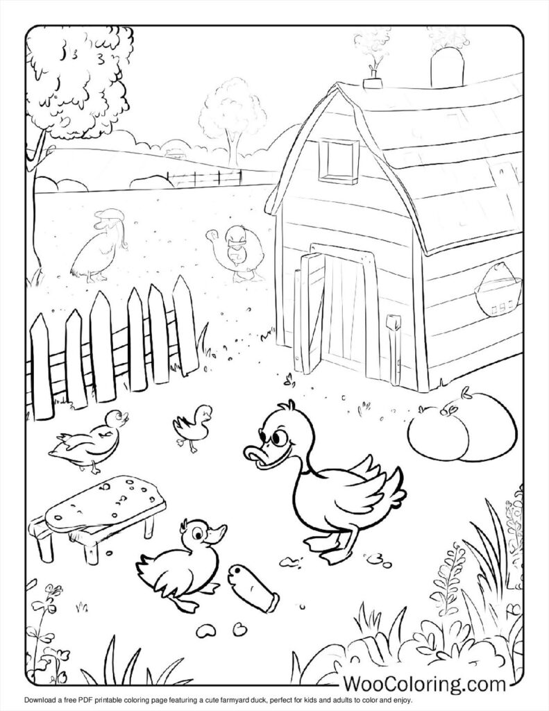 100  Duck coloring pages  Free PDF To Print  - 10