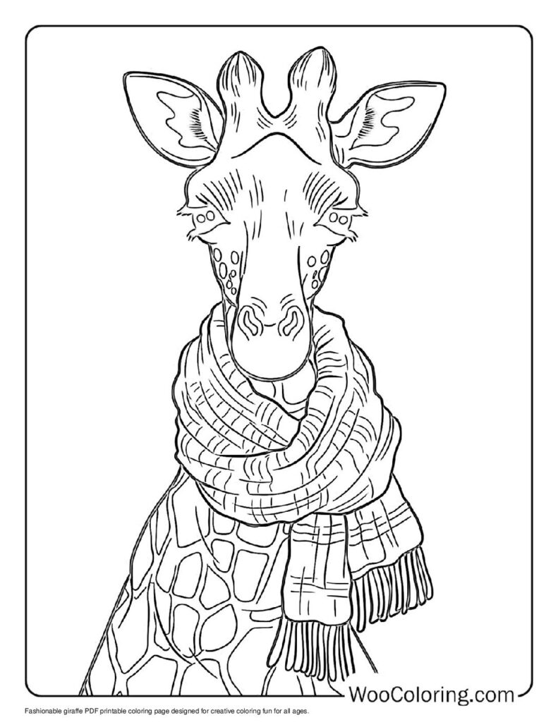 100  Giraffe coloring pages  Free PDF To Print  - 27