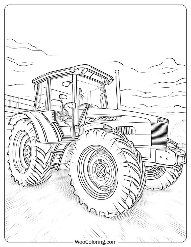 Fast Lamborghini Tractor Coloring Sheet