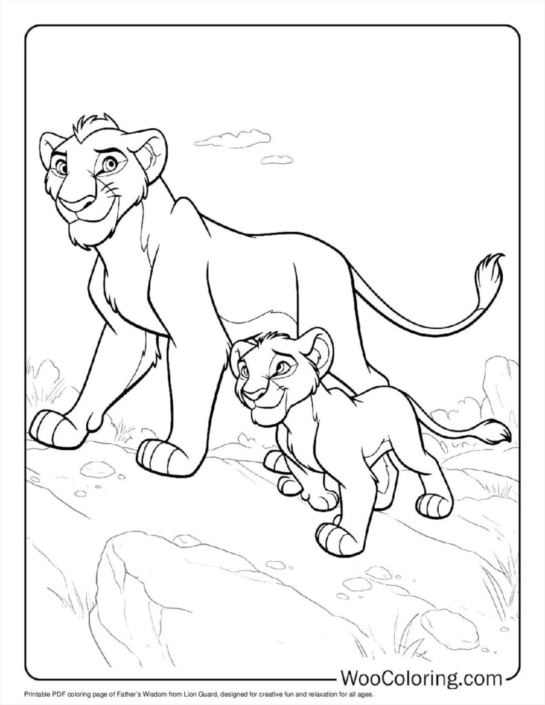 Father’s Wisdom Coloring Page For Kids