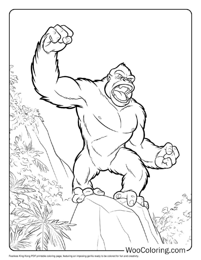 100  King Kong coloring pages  Free PDF To Print  - 61