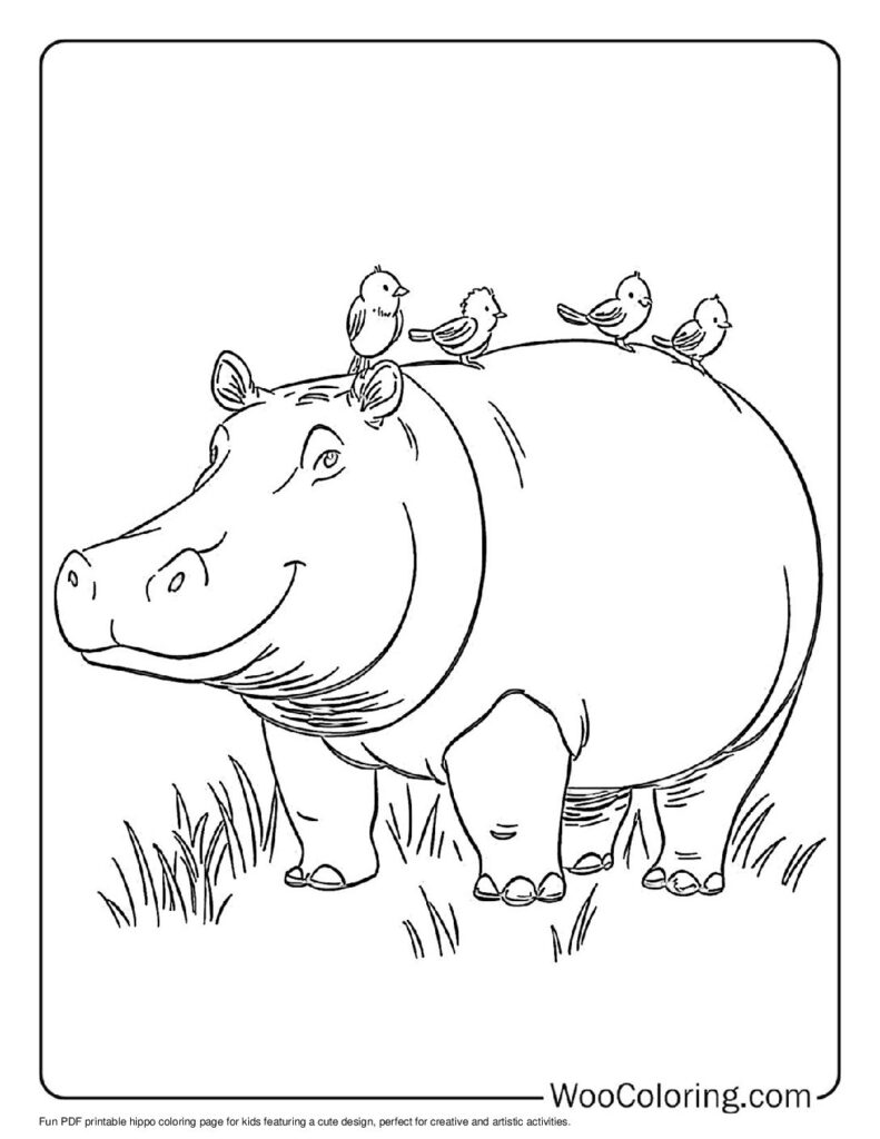 100  Hippo coloring pages  Free PDF To Print  - 53