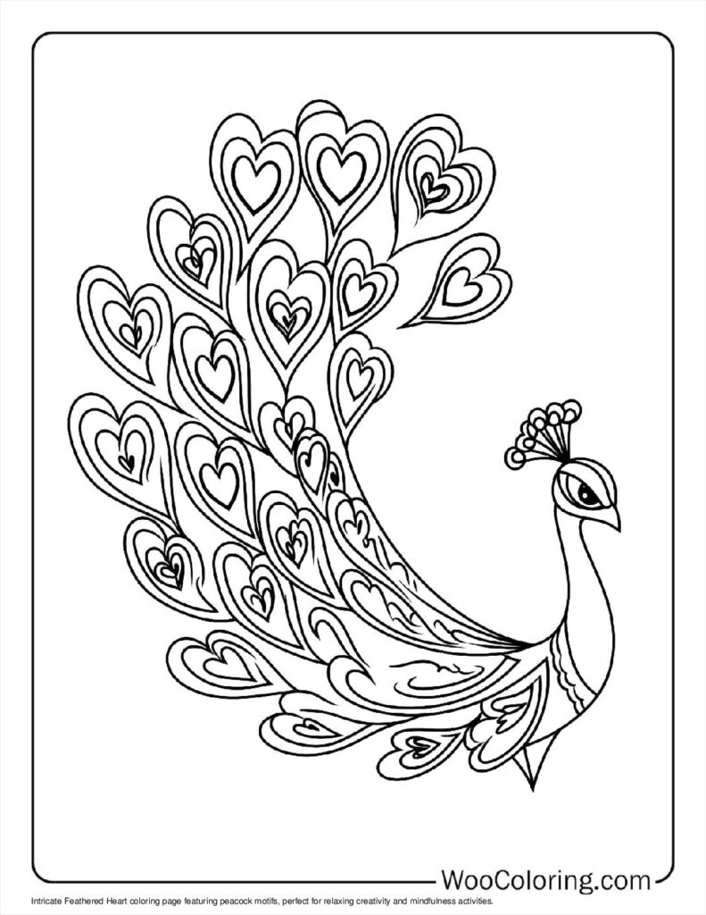 100  Peacock coloring pages  Free PDF To Print  - 12