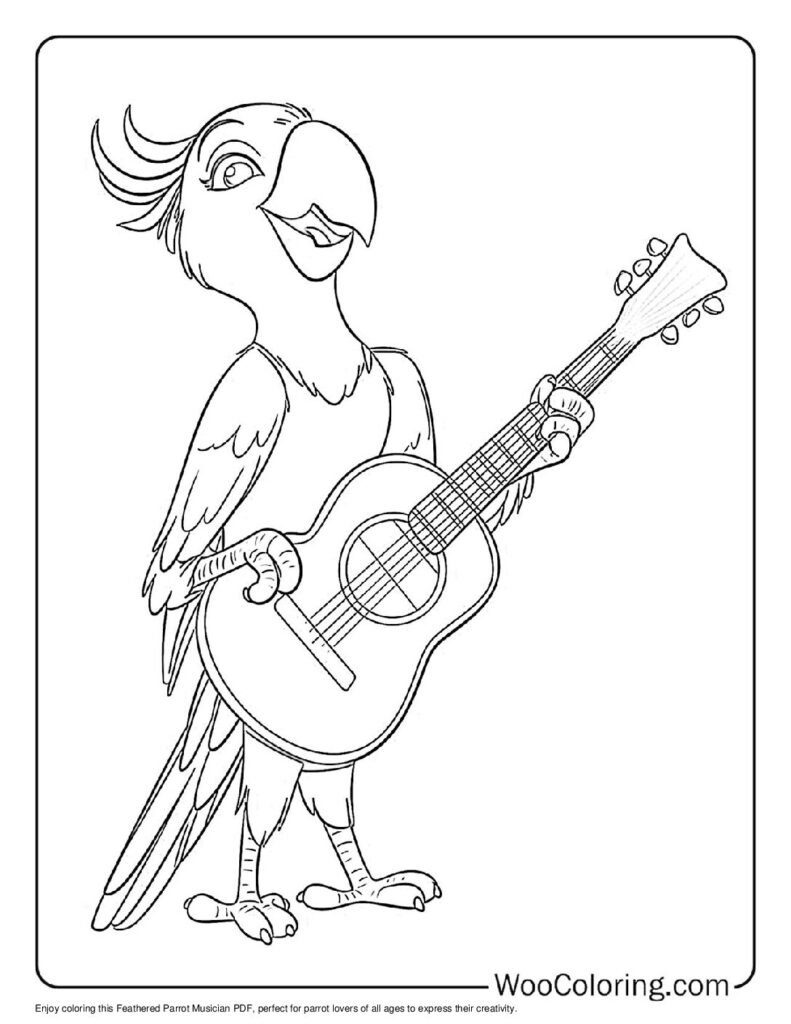 100  Parrot coloring pages  Free PDF To Print  - 56