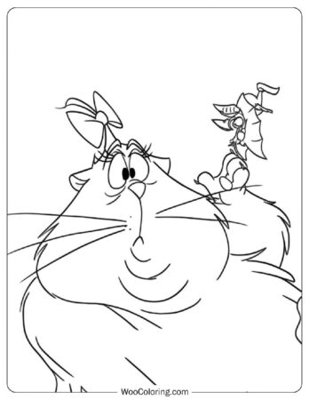 Felicia the Cat from The Great Mouse Detective Coloring Page