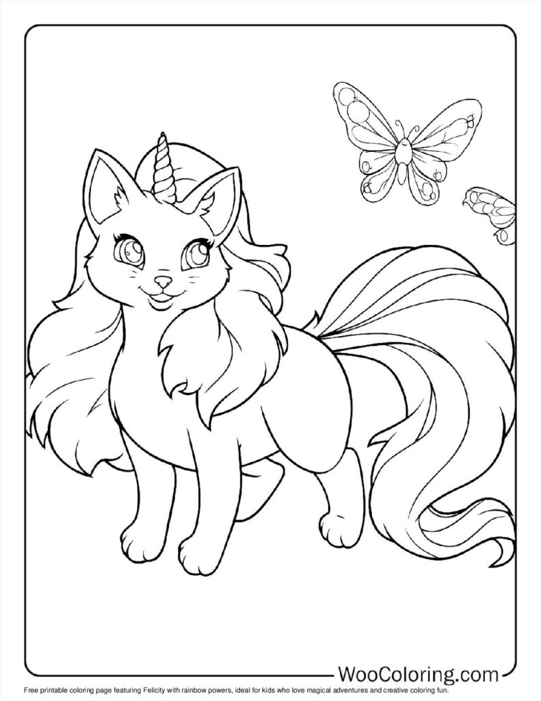 100  Unicorn Cat coloring pages  Free PDF To Print  - 22