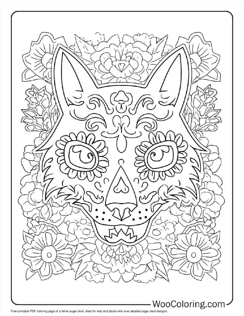 100  Sugar Skulls coloring pages  Free PDF To Print  - 63
