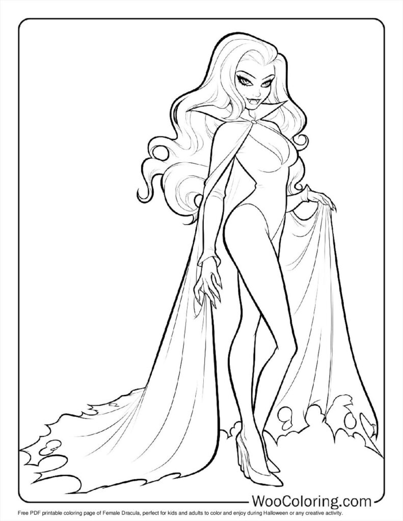 100 Vampire coloring pages Free PDF To Print - 98
