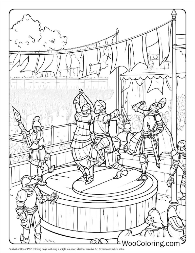 100  Knight coloring pages  Free PDF To Print  - 50