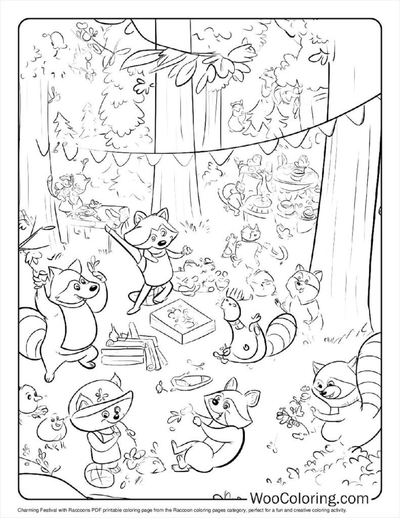 100  Raccoon coloring pages  Free PDF To Print  - 87