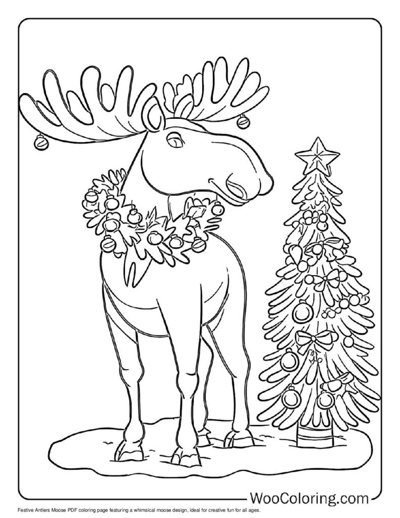100  Moose coloring pages  Free PDF To Print  - 89