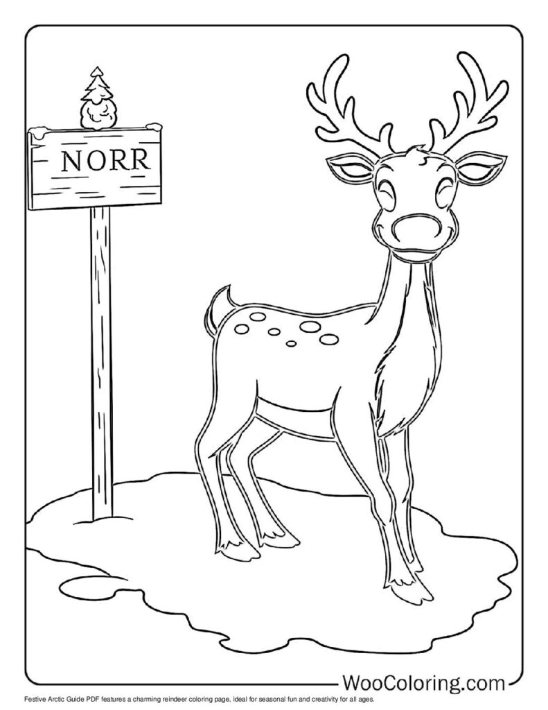 100  Reindeer coloring pages  Free PDF To Print  - 83