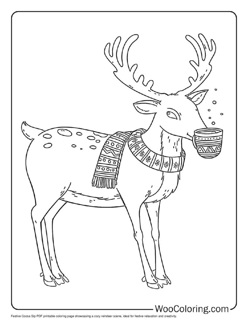 100  Reindeer coloring pages  Free PDF To Print  - 96