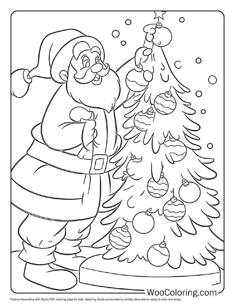 100  Santa coloring pages  Free PDF To Print  - 22