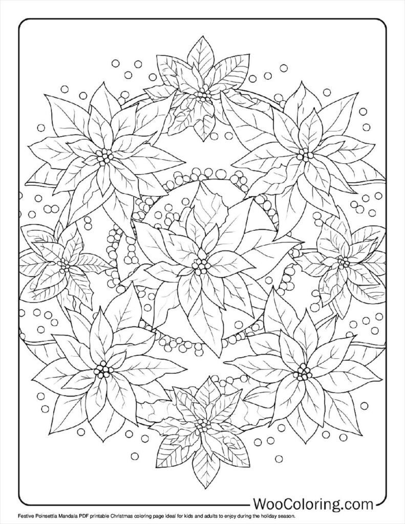 100 Christmas Mandala coloring pages Free PDF To Print - 55