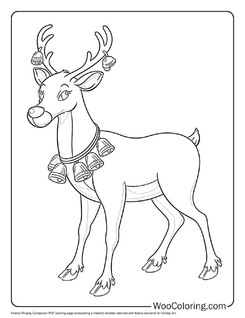 100  Reindeer coloring pages  Free PDF To Print  - 86