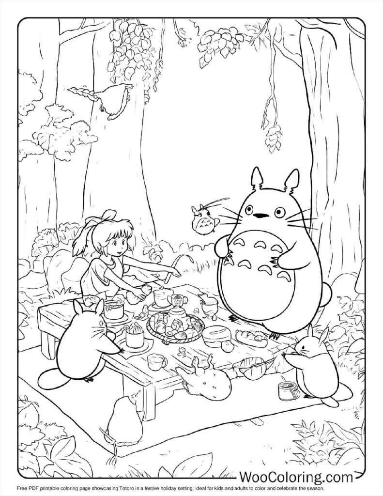 100  Totoro coloring pages  Free PDF To Print  - 62