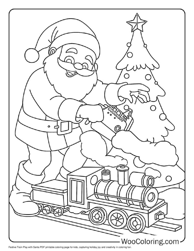 100  Santa coloring pages  Free PDF To Print  - 5