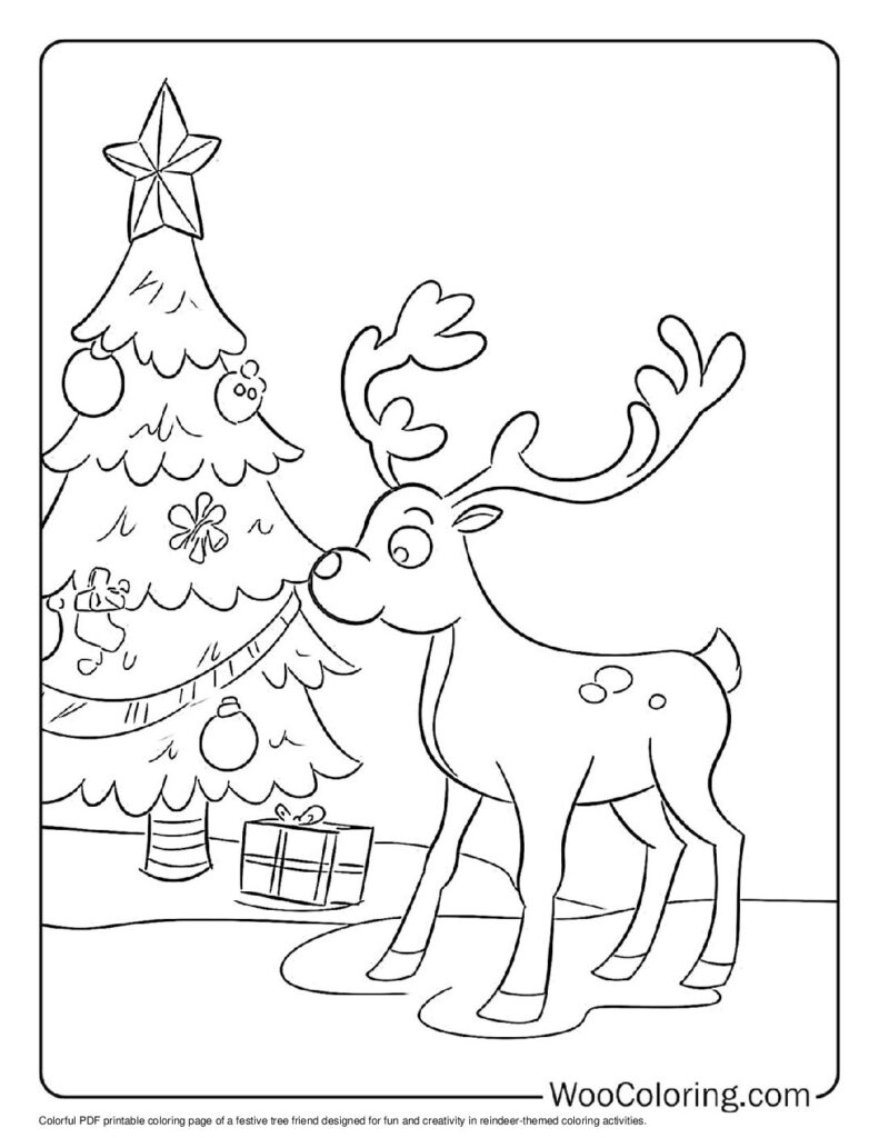 100  Reindeer coloring pages  Free PDF To Print  - 36