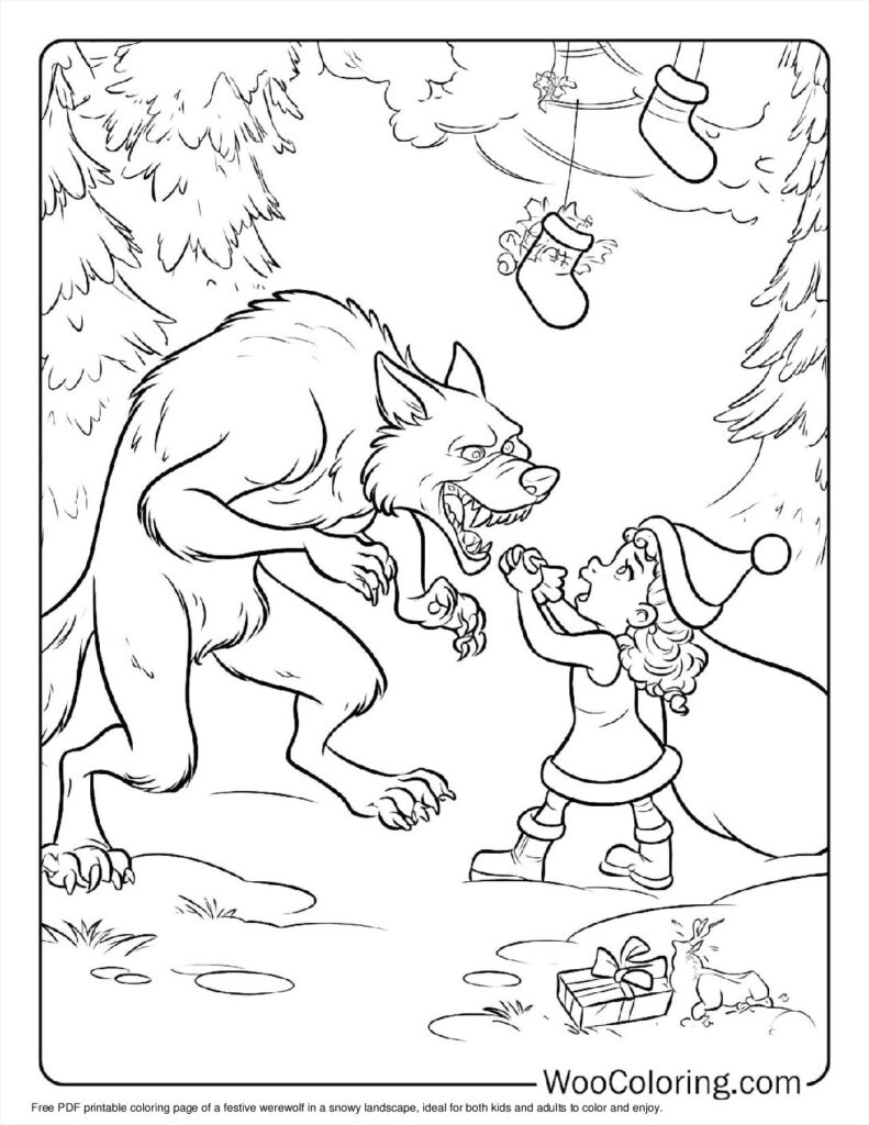 100  Werewolf coloring pages  Free PDF To Print  - 97
