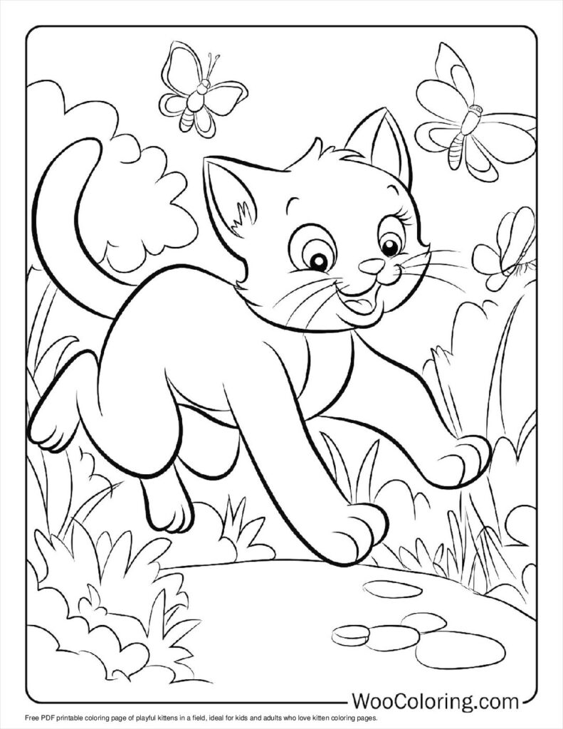 100  Kitten coloring pages  Free PDF To Print  - 82