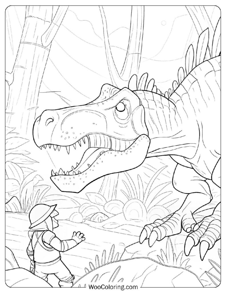 Fierce Spinosaurus on the Hunt