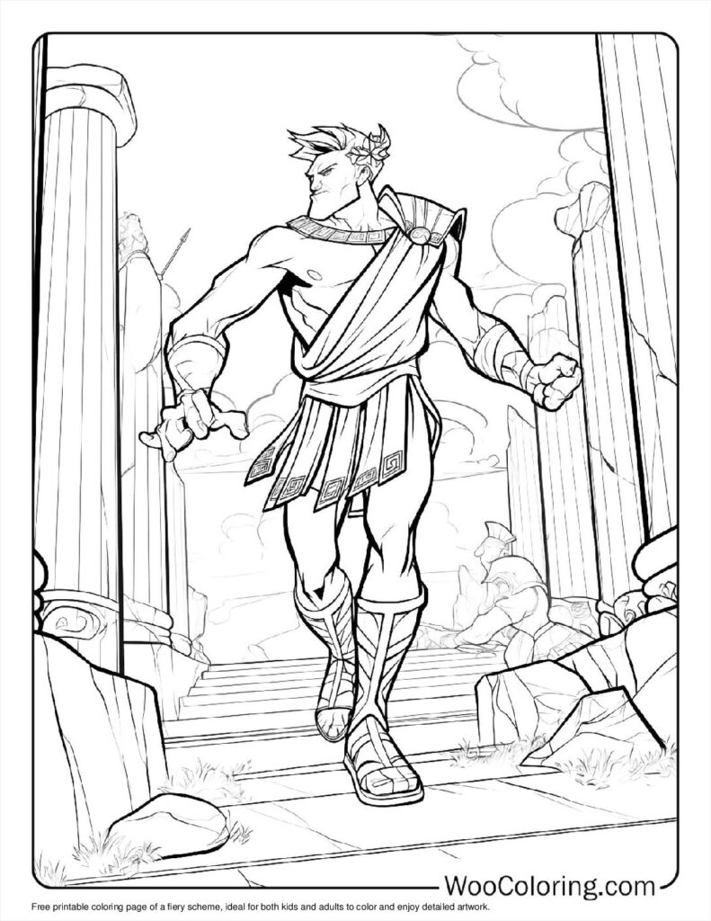 Fiery Scheme Coloring Page For Kids