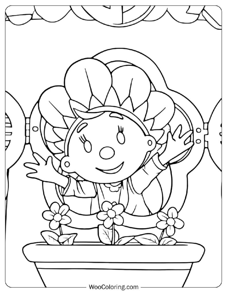 Fifi The Flower Girl Picture To Color From Fifi And The Flowertots