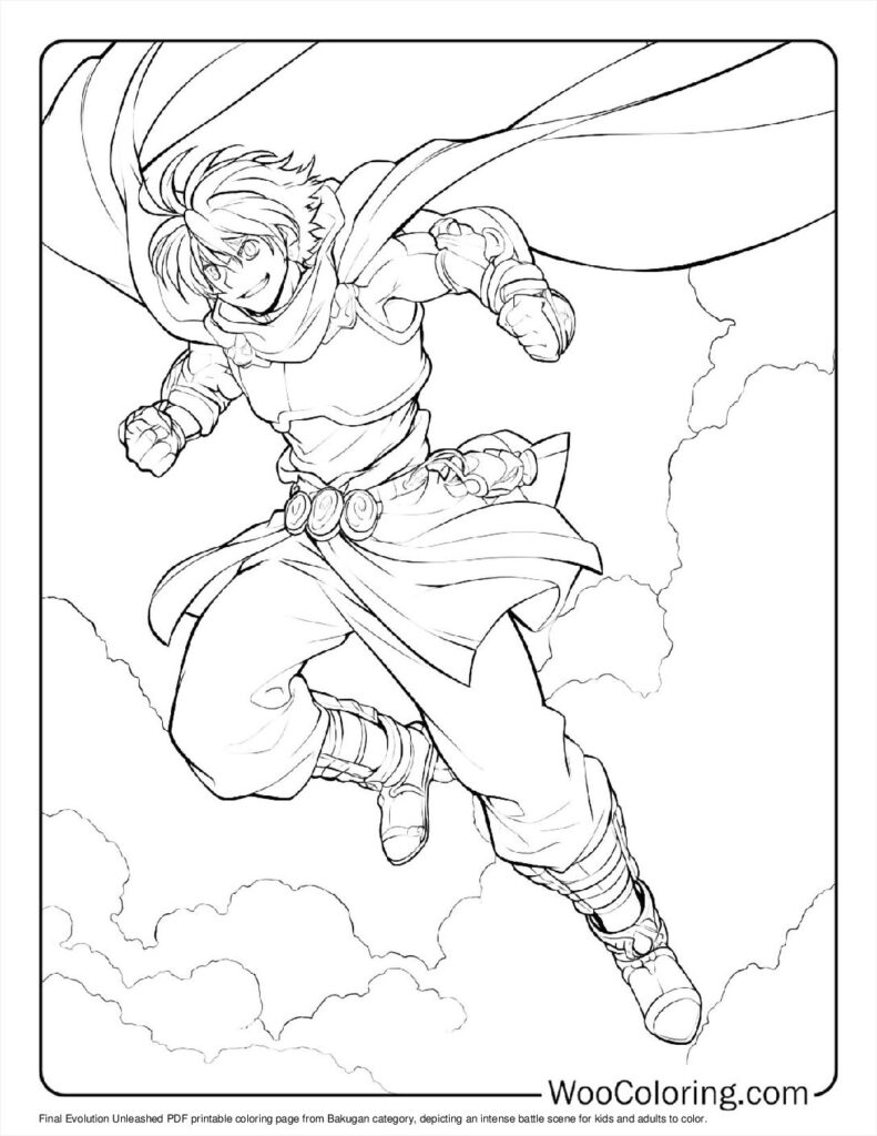 Final Evolution Unleashed Coloring Sheet