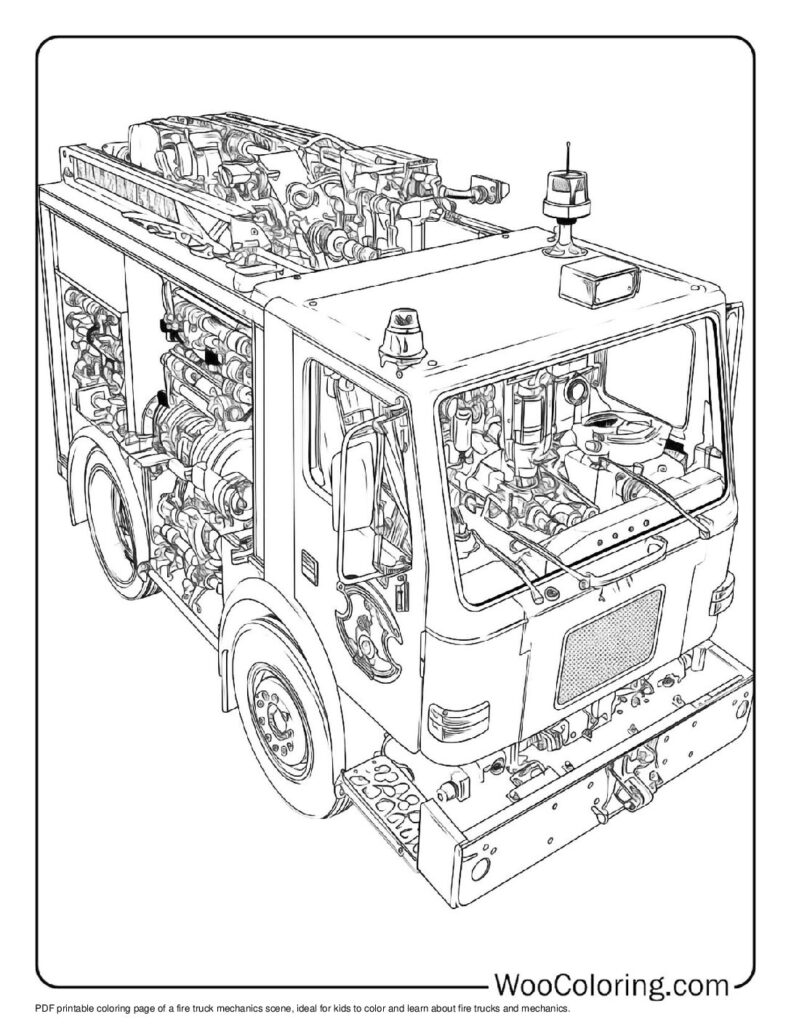 100  Fire Truck coloring pages  Free PDF To Print  - 15