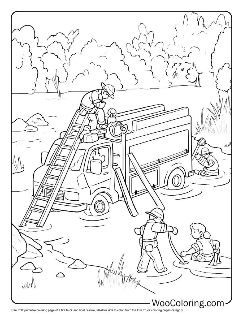100  Fire Truck coloring pages  Free PDF To Print  - 81