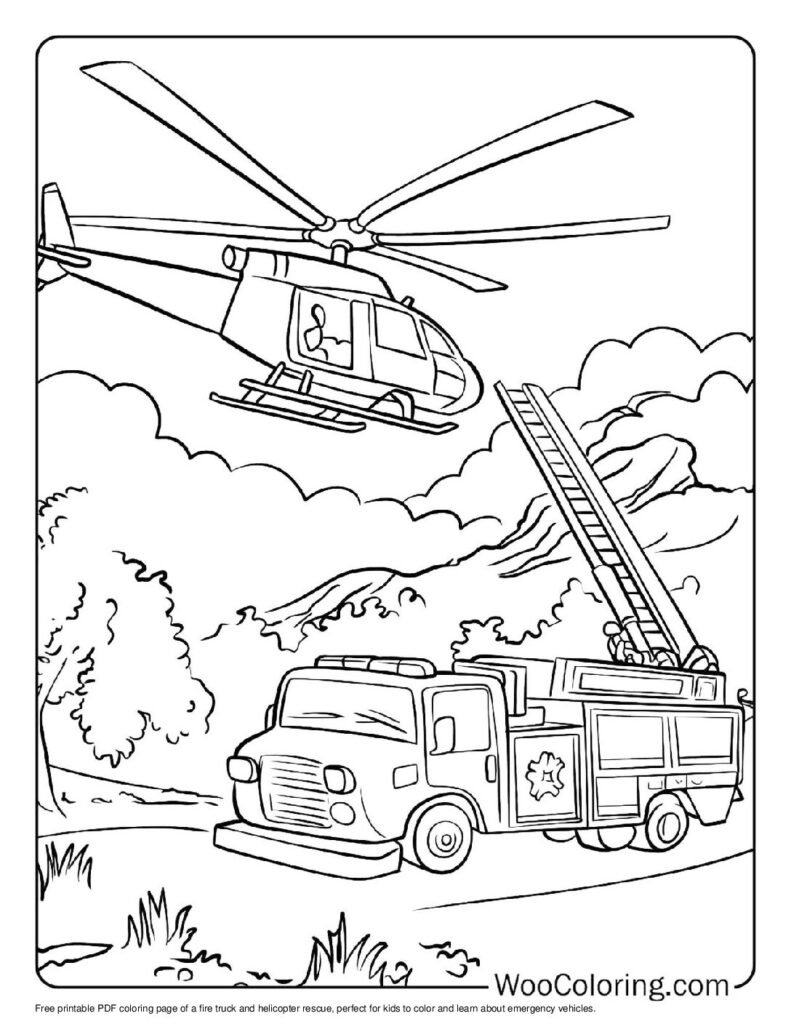 100  Fire Truck coloring pages  Free PDF To Print  - 98