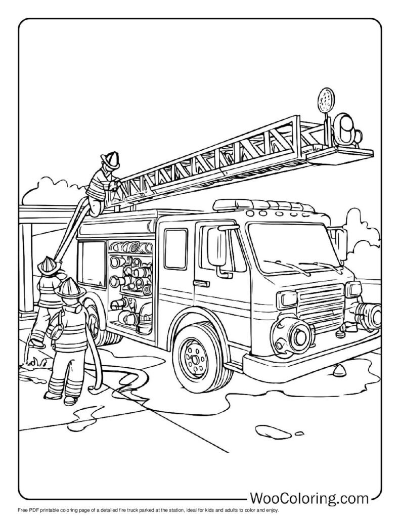 100  Fire Truck coloring pages  Free PDF To Print  - 23